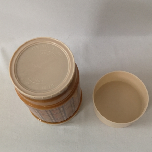 Vintage Brown & Red Plaid Aladdin Vacuum Sealed Thermos, Never-used Condition - Picture 4 of 5